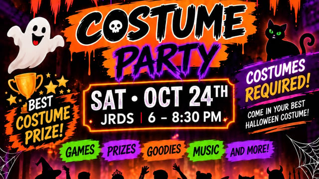 JRDS Halloween Party Sat 10/24/26 6-8:30 PM - Jorday Riveras Dance Studio