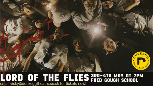 Lord of the Flies by William Golding adapted for stage by Nigel Williams - Duckegg Theatre Acting School Limited