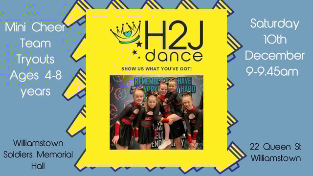 H2J Mini Cheer Try Out 4-8 year olds - H2J Dance