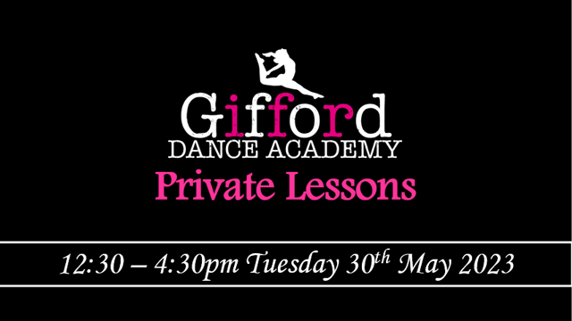 Private Lessons - Tuesday 30th May - Roecroft Centre, Stotfold. - Gifford Dance Academy