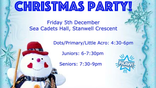 PAAW Christmas Party 2025 - Performing Arts Academy Wales