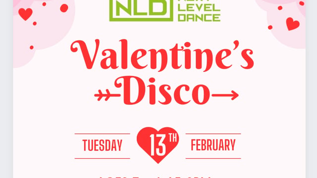 AGES 7+ VALENTINES DISCO  - Next Level Dance