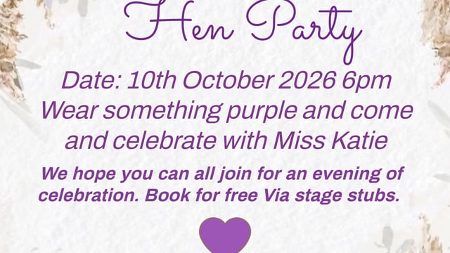 Miss Katie's KASA Hen Party- All Families Welcome  - The KAS Academy