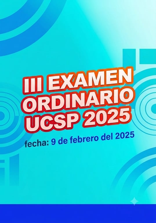 Tercer Examen General UCSP 2025