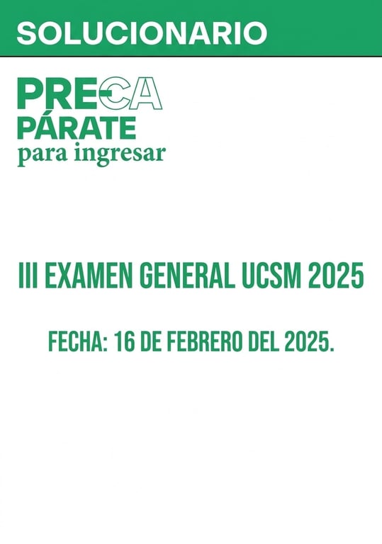 III Examen General UCSM 2025
