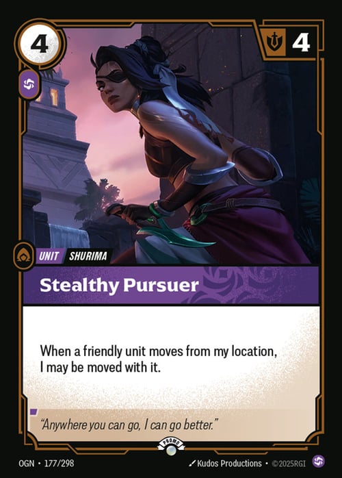 Stealthy Pursuer, Riftbound card OGN-177p