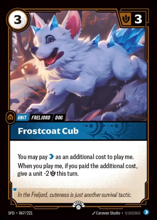 Frostcoat Cub, Riftbound card SFD-067-p