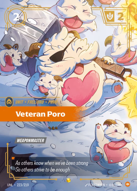 Veteran Poro, Riftbound card UNL-223