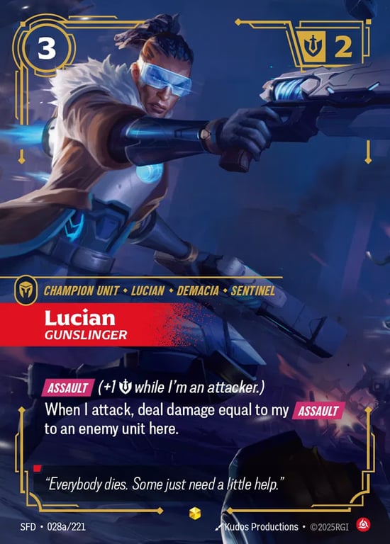 Lucian, Gunslinger, Riftbound card SFD-028a