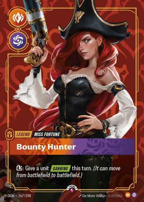 Miss Fortune, Bounty Hunter, Riftbound card OGN-267p