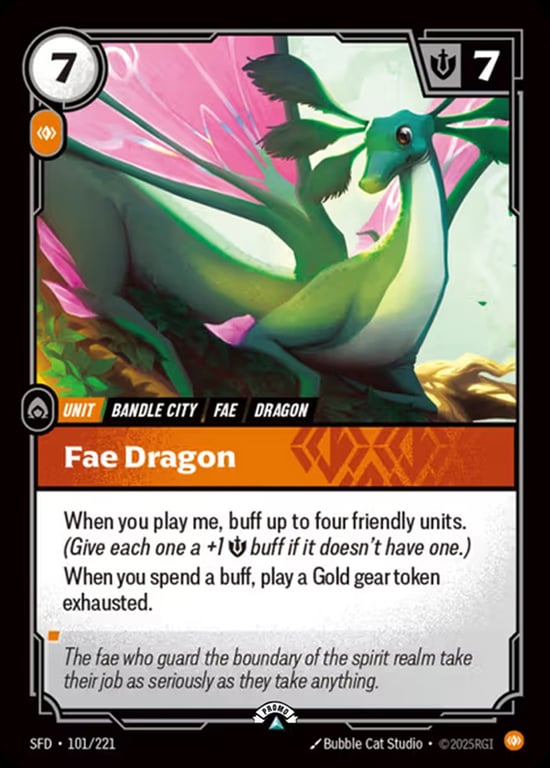 Fae Dragon, Riftbound card SFD-101-p