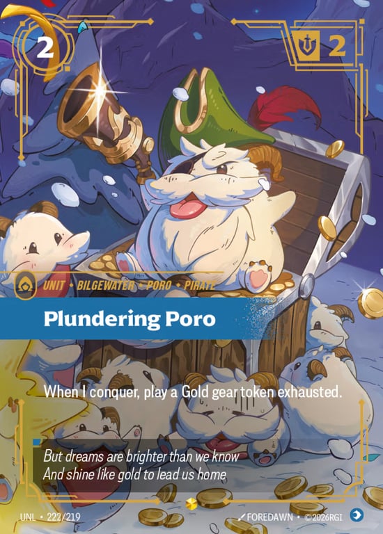 Plundering Poro, Riftbound card UNL-222