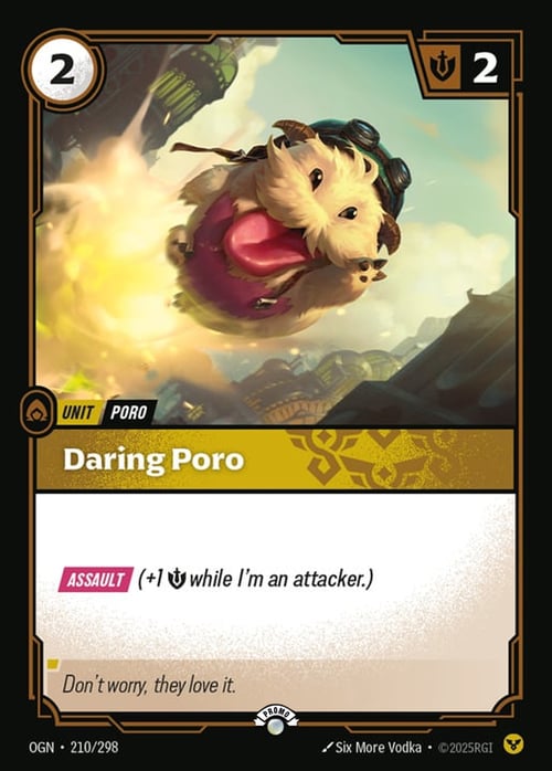Daring Poro, Riftbound card OGN-210p