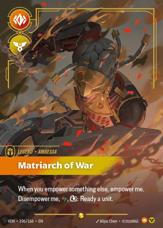Ambessa, Matriarch of War, Riftbound card VEN-196