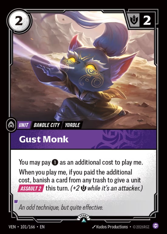 Gust Monk, Riftbound card VEN-101-P