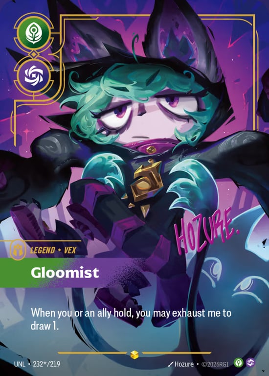 Vex, Gloomist, Riftbound card UNL-232*