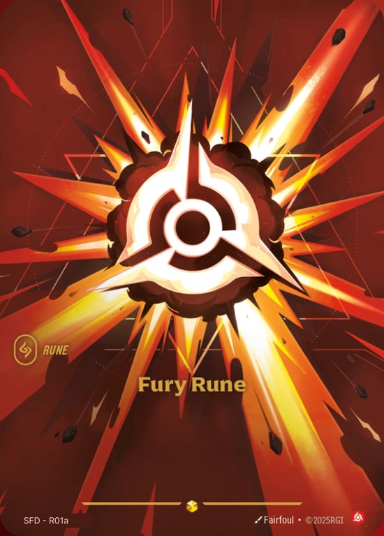 Fury Rune, Riftbound card SFD-R01a