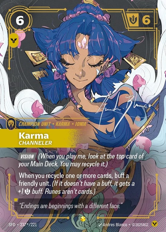 Karma, Channeler, Riftbound card SFD-237*