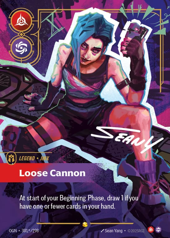 Jinx, Loose Cannon, Riftbound card OGN-301*
