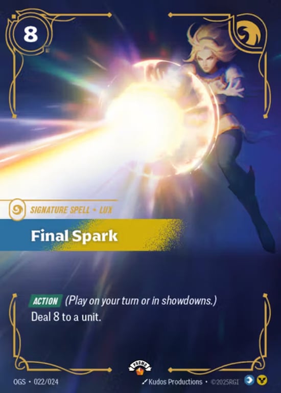 Final Spark, Riftbound card OGS-022-p