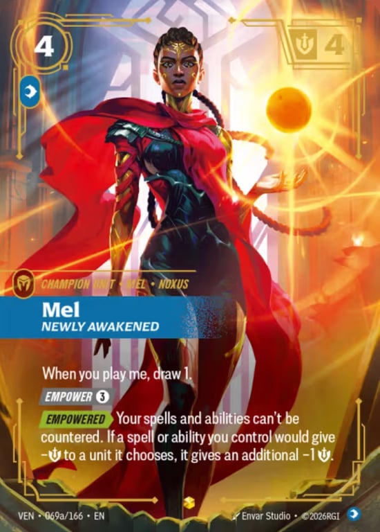 Mel, Newly Awakened, Riftbound card VEN-069a