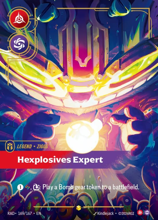Ziggs, Hexplosive Expert, Riftbound card RAD-169