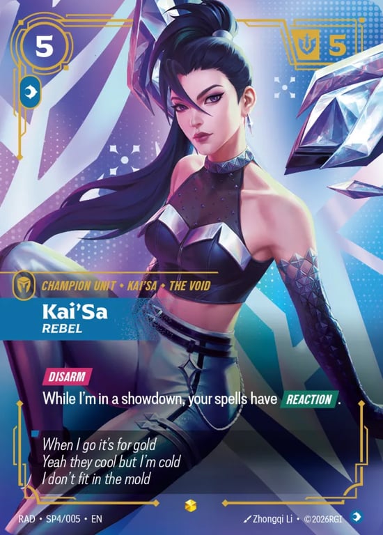 Kai'Sa, Rebel, Riftbound card RAD-SP4