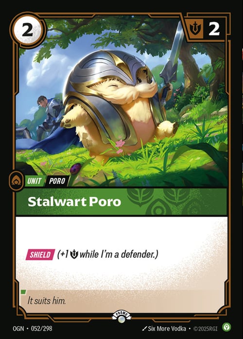 Stalwart Poro, Riftbound card OGN-052p