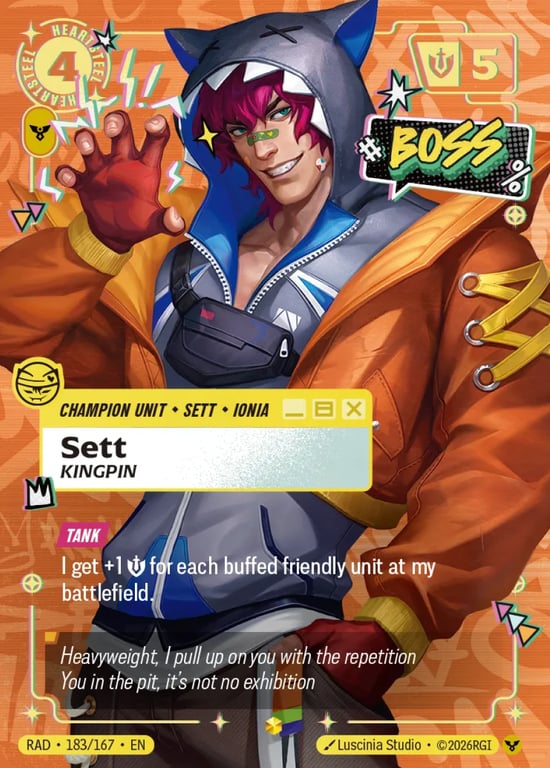 Sett, Kingpin, Riftbound card RAD-183