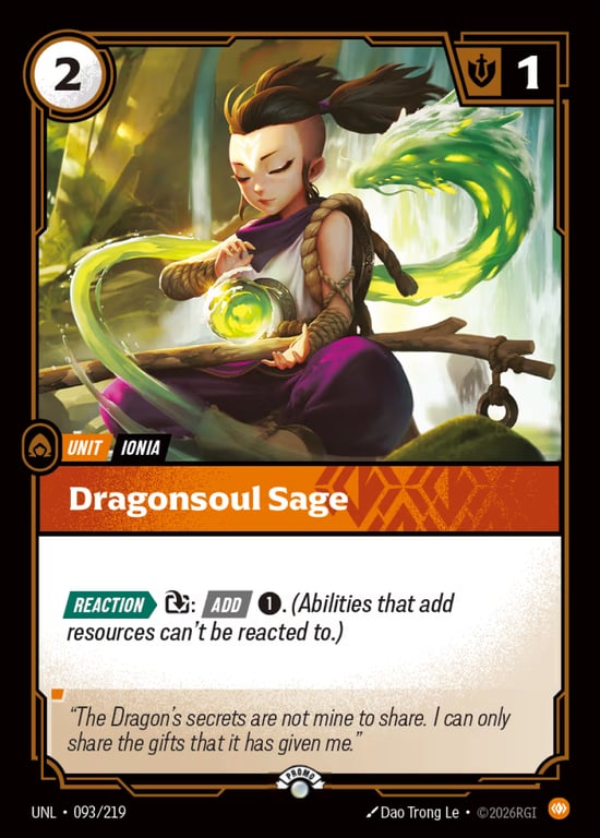 Dragonsoul Sage, Riftbound card UNL-093-p