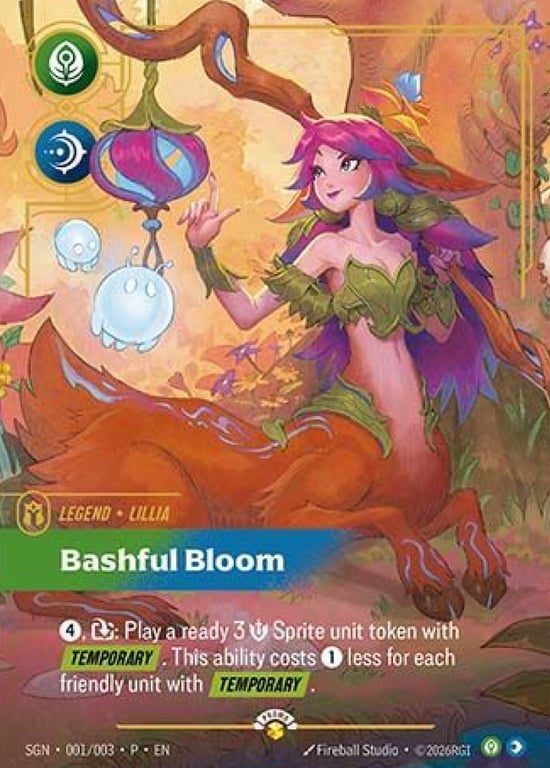 Lillia, Bashful Bloom, Riftbound card SGN-001-P