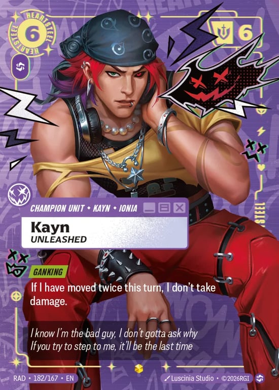Kayn, Unleashed, Riftbound card RAD-182