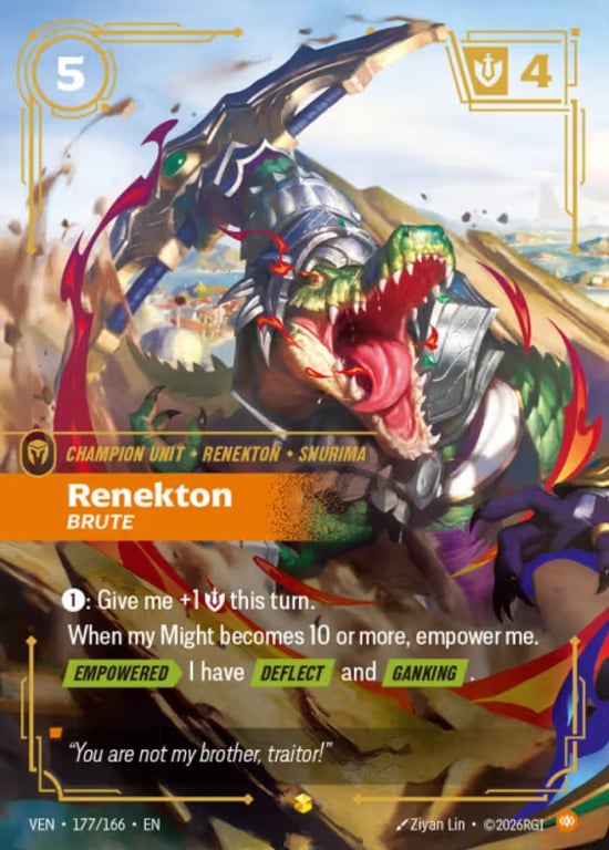 Renekton, Brute, Riftbound card VEN-177