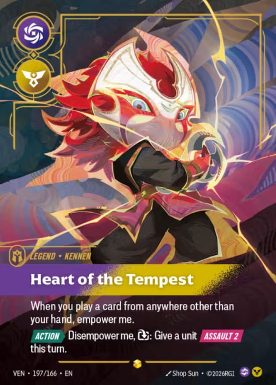Kennen, Heart of the Tempest, Riftbound card VEN-197