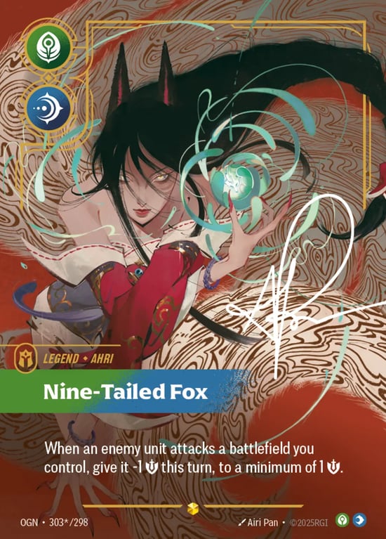 Ahri, Nine-Tailed Fox, Riftbound card OGN-303*