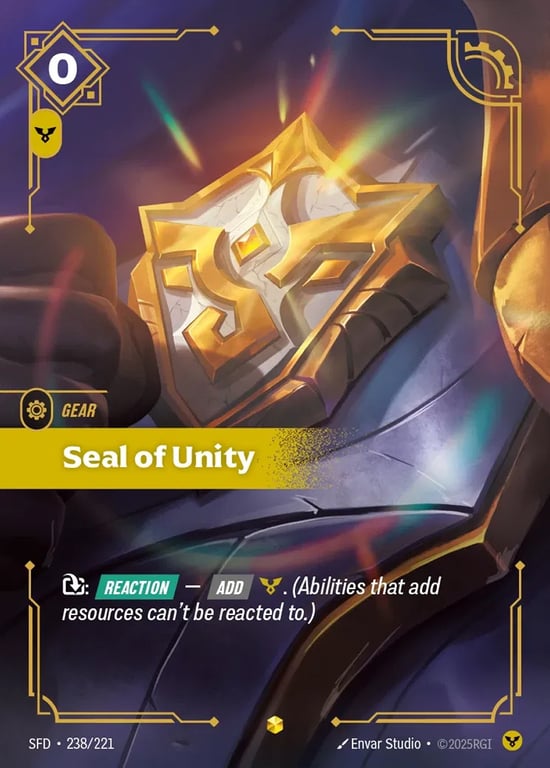 Seal of Unity, Riftbound card SFD-238