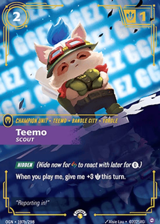 Teemo, Scout, Riftbound card OGN-197b