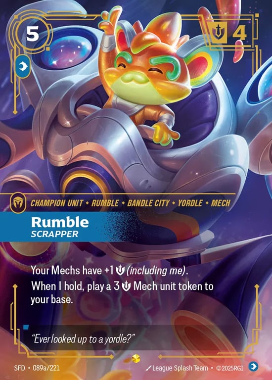 Rumble, Scrapper, Riftbound card SFD-089a