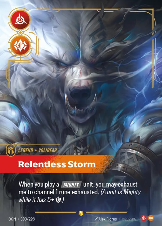 Volibear, Relentless Storm, Riftbound card OGN-300