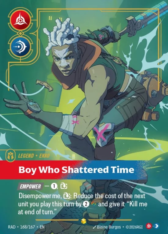 Ekko, Boy Who Shattered Time, Riftbound card RAD-168