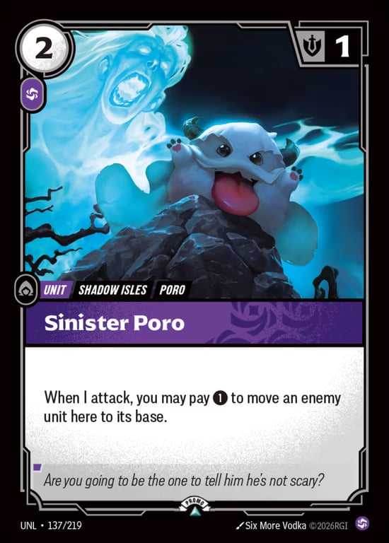 Sinister Poro, Riftbound card UNL-137-p