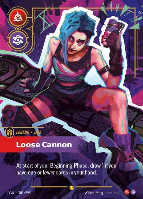 Jinx, Loose Cannon, Riftbound card OGN-301