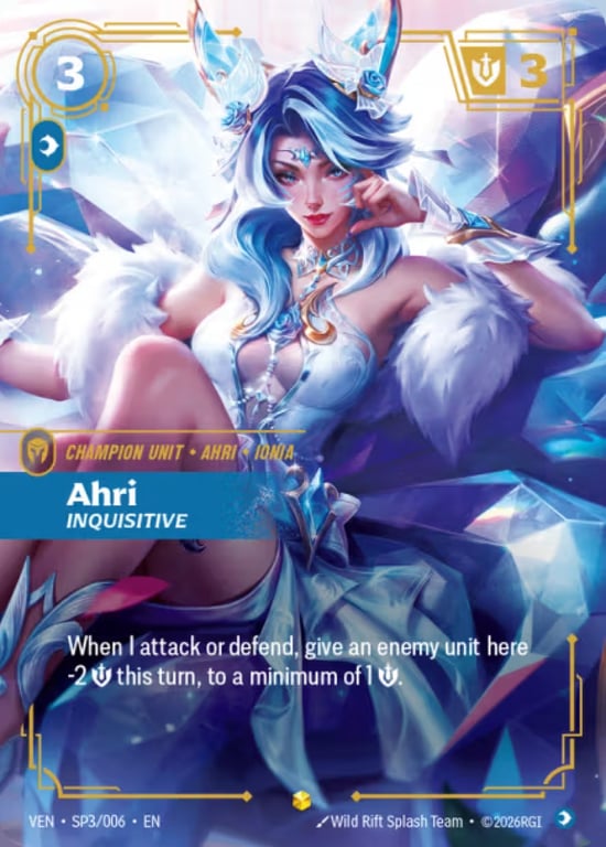 Ahri, Inquisitive, Riftbound card VEN-SP3