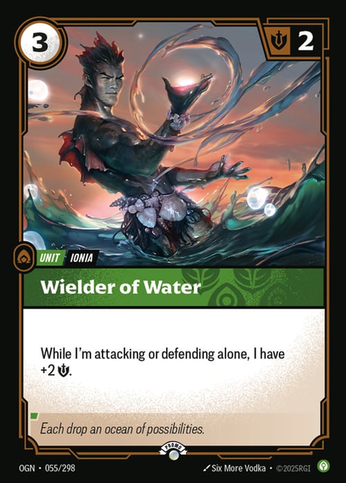 Wielder of Water, Riftbound card OGN-055-p