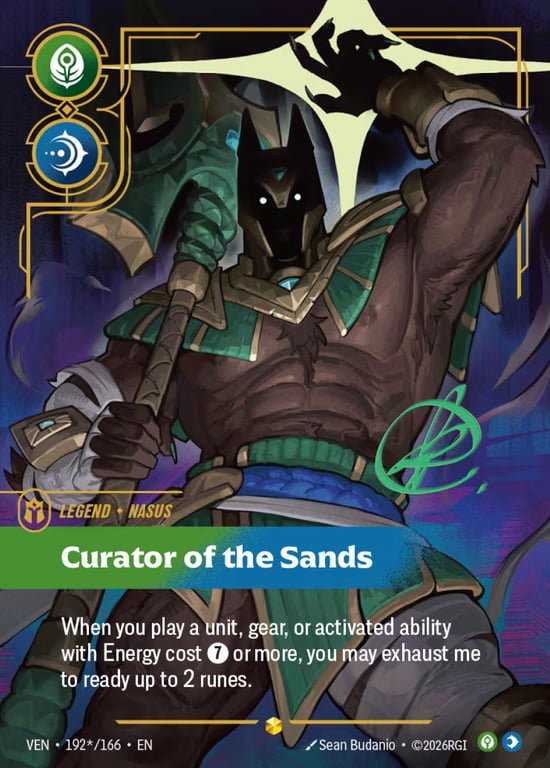Nasus, Curator of the Sands, Riftbound card VEN-192*