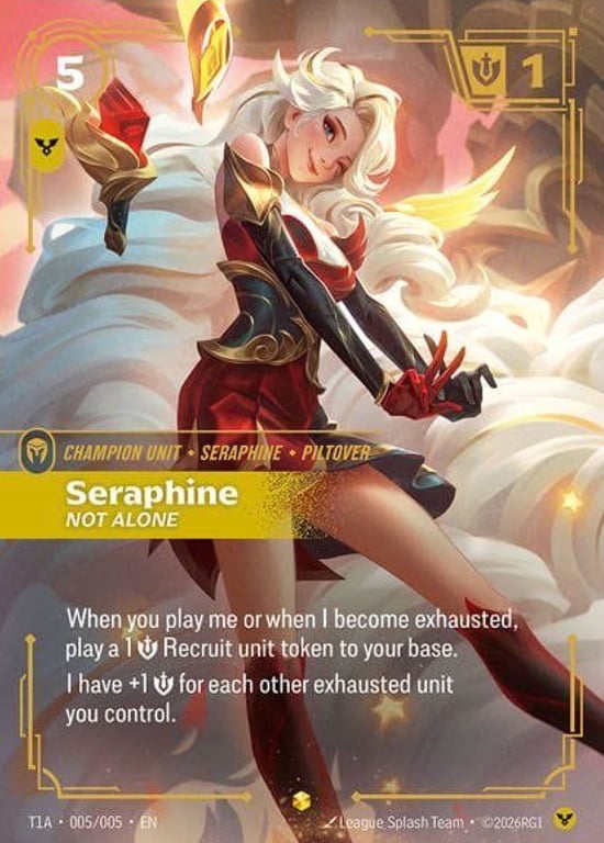 Seraphine, Not Alone, Riftbound card T1A-005