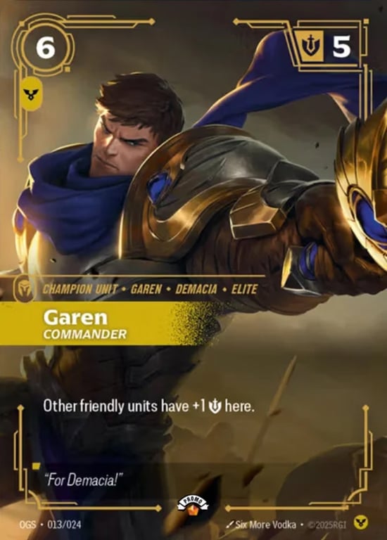 Garen, Commander, Riftbound card OGS-013-p