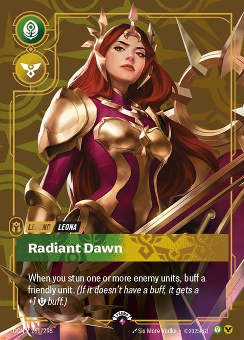 Leona, Radiant Dawn, Riftbound card OGN-261p
