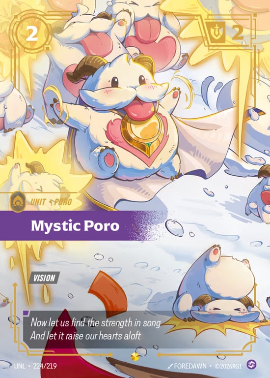 Mystic Poro, Riftbound card UNL-224