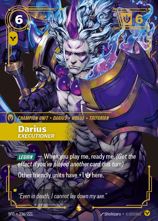 Darius, Executioner, Riftbound card SFD-236